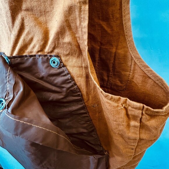 Vintage American Field Hunting Vest Size S Canvas Workwear Utility Button-Down - Picture 11 of 14